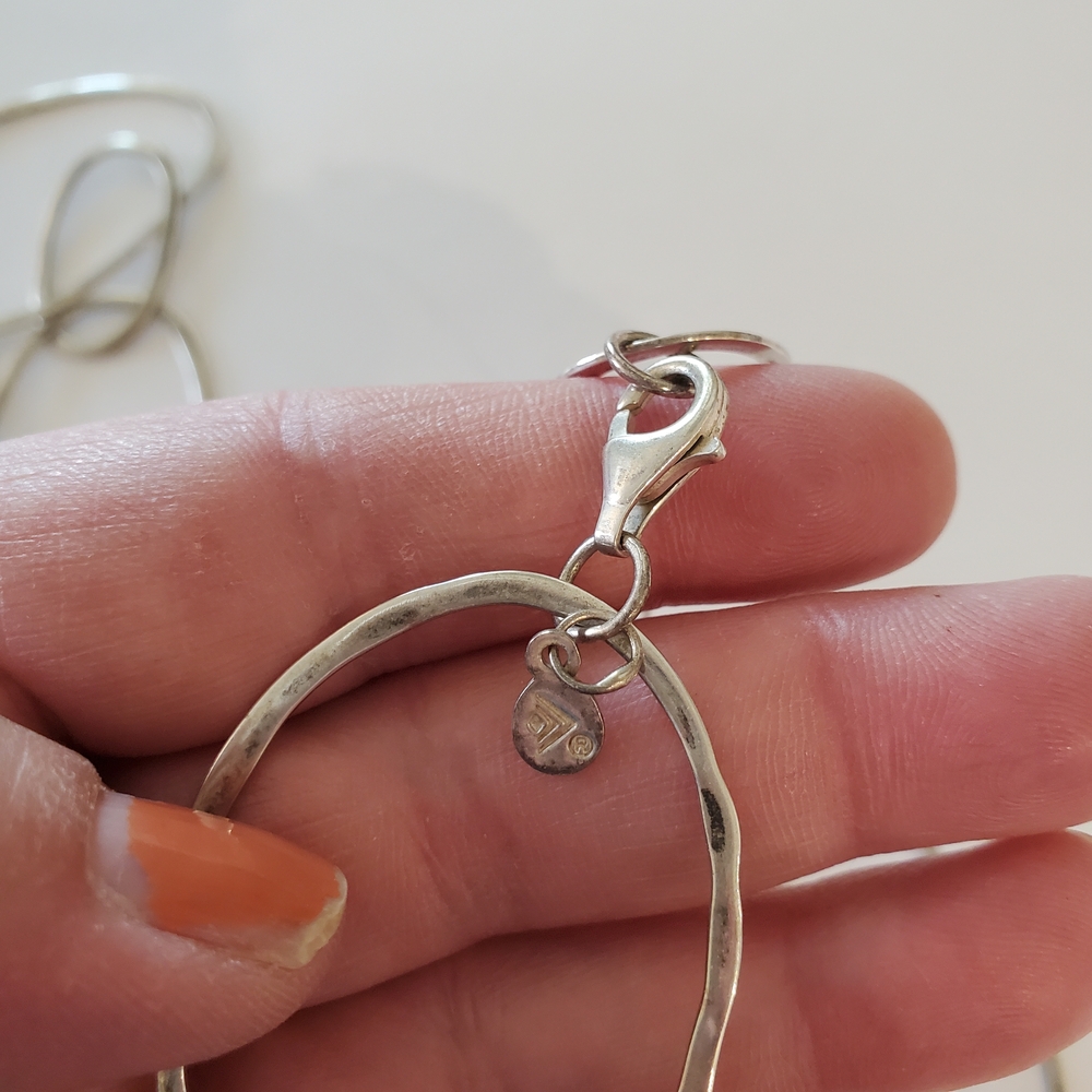 Silpada Bubble Up Sterling Silver Large Organically Shaped Link Necklace N2148 - Picture 5 of 9